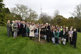 Tree for King Charles III - Pictured at the Valley Gardens are the Rotary Club of Harrogate with its president Mervyn Darby, the Lord-Lieutenant of North Yorkshire, Jo Ropner, and the Charter Mayor of Harrogate, Coun Michael Harrison. (Picture Gerard Binks)