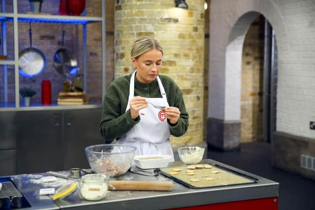 Harrogate contestant Abi preparing her canapes