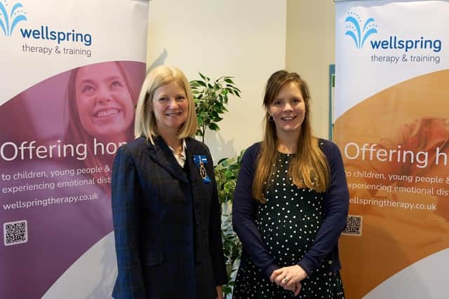 "Inspirational charity" - The High Sheriff of North Yorkshire, Clare Granger, with Emily Fullarton, executive director of Wellspring mental health charity. (Picture contributed)
