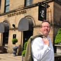 Simon Cotton outside the Fat Badger, Harrogate. Picture Gerard Binks.