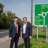 Conservative York & North Yorkshire mayoral candidate, Keane Duncan and Julian Sturdy, Conservative MP for York Outer,  welcome investment in dualling York’s A1237  Outer Ring Road. (Picture contributed)