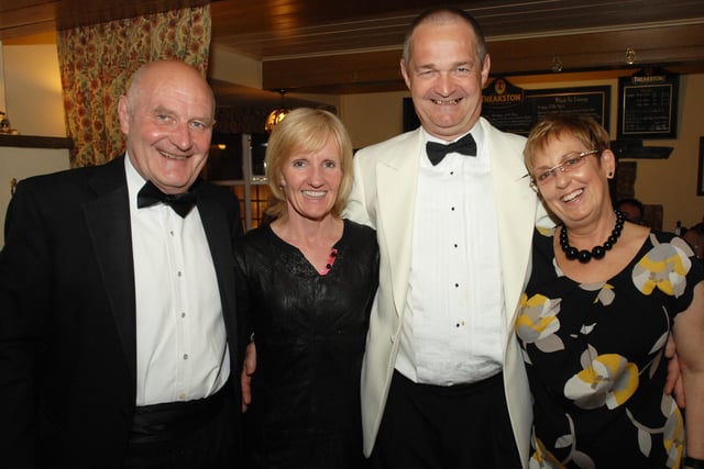 Fundraising dinner at The Grantley Arms in aid of Saint Michael's Hospice in 2010 - Paul Green,  Angela Green, John Heath and Lynda Heath