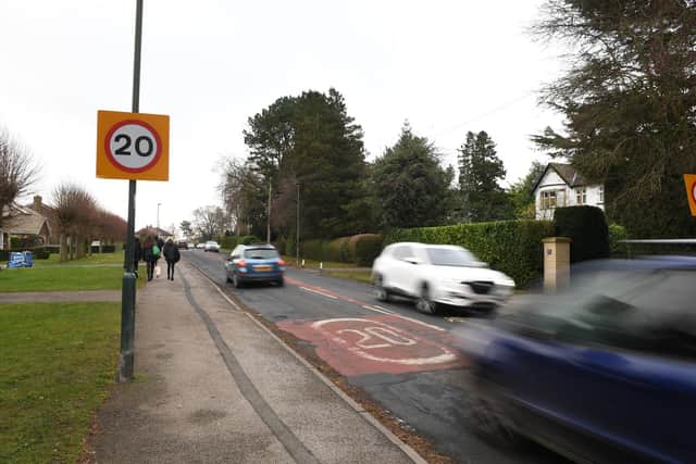 Pannal Ash Road is just one of the areas in Harrogate where a 20mph campaign is taking place. (Picture Gerard Binks)