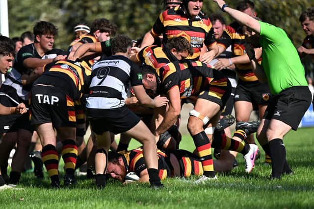 Try time for the Aces as prop Dom Dalby powers over the whitewash at Cross Green. Picture: Daniel Kerr