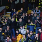Harrogate Town supporters enjoy Saturday's FA Cup first-round win over Bradford City at Valley Parade. Pictures: Matt Kirkham