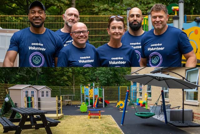 Children and young people receiving care on the Woodlands Ward at Harrogate District Hospital are benefiting from a revitalised outdoor play area thanks to the support of British Gas engineers, who volunteered their time to give back to the ward that helped care for their own families