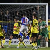 Harrogate Town's defence was breached four times in each half during Wednesday night's Carabao Cup loss to Blackburn Rovers. Pictures: Paul Thompson/ProSports Images
