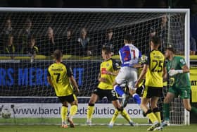 Harrogate Town's defence was breached four times in each half during Wednesday night's Carabao Cup loss to Blackburn Rovers. Pictures: Paul Thompson/ProSports Images