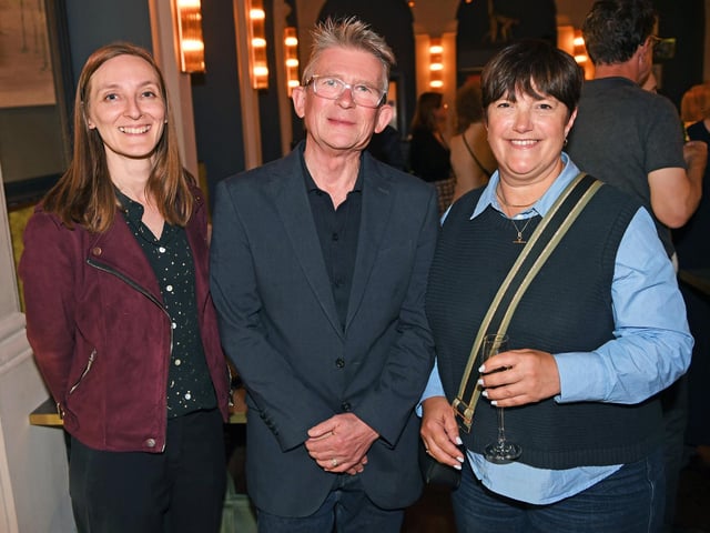 Hannah Draper, David Bown and Alison Fornsworth enjoying a celebratory drink at the Pickled Sprout in Harrogate