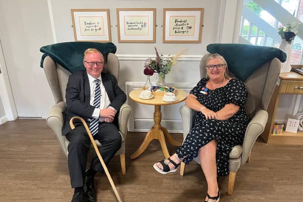 MP for North Durham, Luke Akehurst, with Home Manager at HC-One’s Stoneleigh Care Home, Susan Dodds