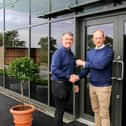 New headquarters for EnviroVent: James Sutcliffe, MD of Sutcliffe Construction, which built the premises, with Andy Makin, MD of EnviroVent.