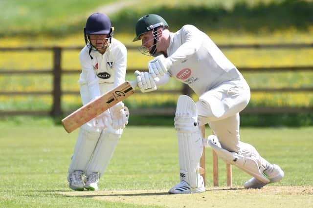 Jake Starkey made a half-century for Upper Wharfedale CC as they recorded a fourth consecutive win. Picture: Gerard Binks