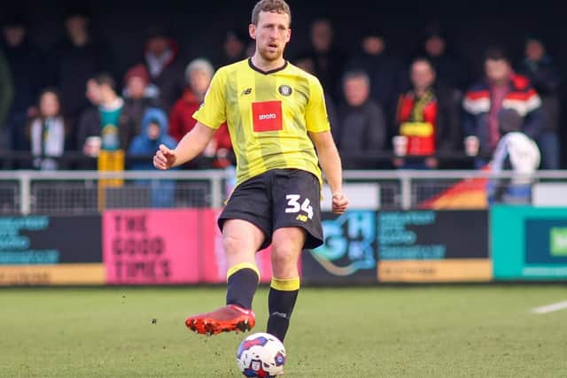 Tom Eastman played the full 90 minutes on his Harrogate Town debut.