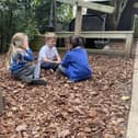 Children enjoying their outside space