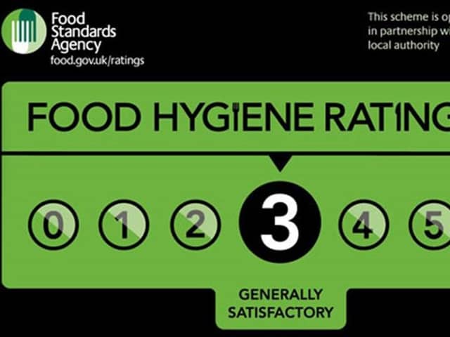 A restaurant in Harrogate has been given a three out of five food hygiene rating by the Food Standards Agency