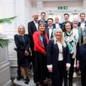 The Harrogate District Chamber of Commerce management team looking forward to June's meeting at the Crown Hotel.