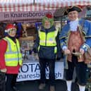 Knaresborough Town Crier joined Rotarians manning the tombola stalls and more at this year's Knaresborough Christmas Markets. (Picture contributed)
