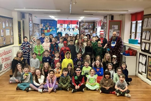 Pupils at Glasshouses Community Primary School dressed up as their favourite book characters