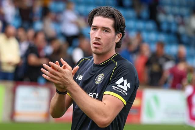 Sam Dreyer impressed on his Harrogate Town debut having joined the club from Torquay United. Pictures: Matt Kirkham