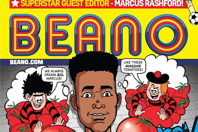 Marcus Rashford, guest edits Beano comic.