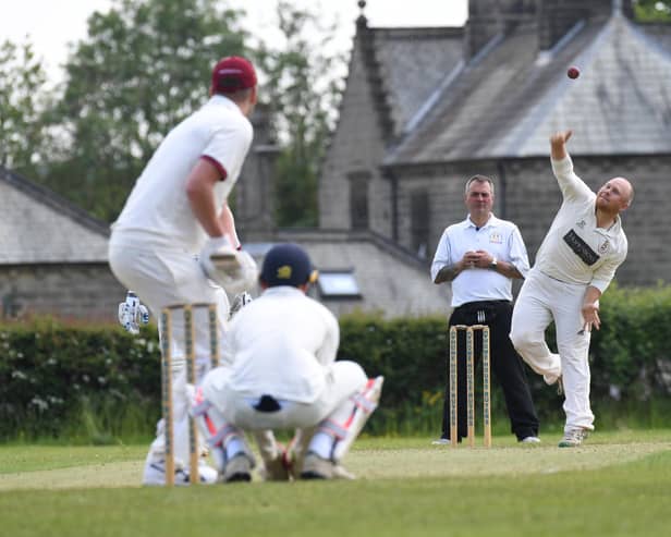 Ben Holderness was among the wickets as Beckwithshaw CC made it three wins on the spin. Picture: Gerard Binks
