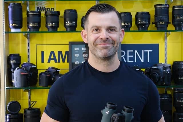 Justin Barnes, managing director of Brass & Bligh, the photographic shop in Harrogate