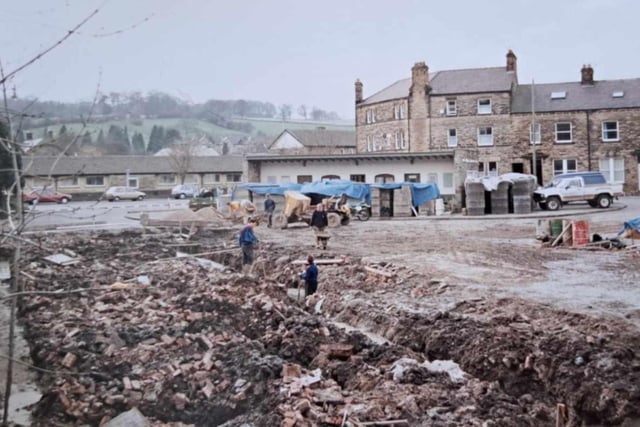 Pateley Bridge during the early to mid 1990's during a housing development representing the towns period.