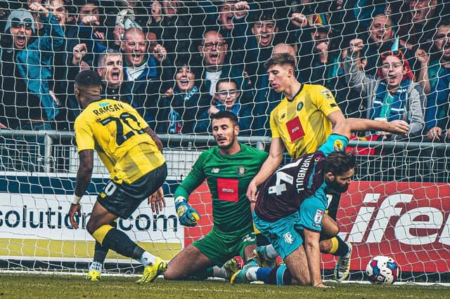 Harrogate Town have conceded 29 goals in their 18 League Two outings this term. Picture: Maroon & Green Photography