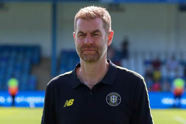 Sulphurites boss Simon Weaver at Priestfield Stadium.