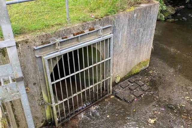 One of the screens installed by Yorkshire Water at the Hydro in Harrogate to prevent unwanted items such as plastic and wet wipes, which are incorrectly discarded into the sewer, from entering watercourses.  (Picture Yorkshire Water)