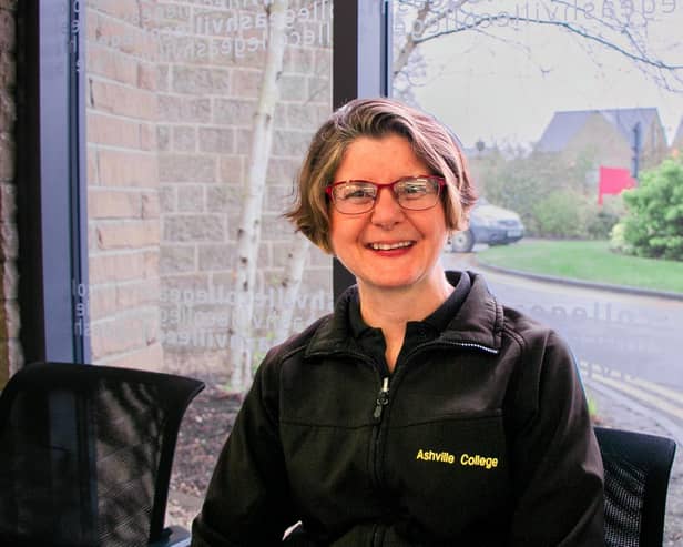 After - Harrogate school employee Carla Del Sarto after undergoing her charity haircut.