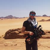 Knaresborough-based TV and movie camera operator and cinematographer Graham Hebron on a previous film shoot in Saudia Arabia. (Picture Graham Hebron)