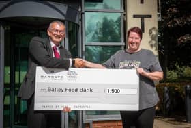 Barratt Developments Yorkshire West donated to Batley Food Bank in 2023.