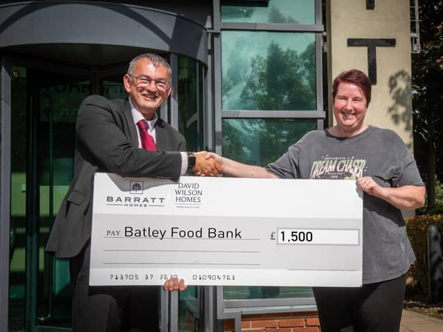 Barratt Developments Yorkshire West donated to Batley Food Bank in 2023.