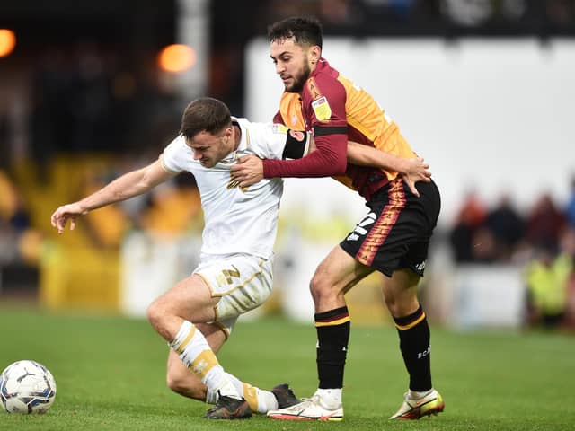 Levi Sutton in action for Bradford City during the 2021/22 season. Picture: Nathan Stirk/Getty Images