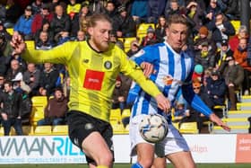A Luke Armstrong goal was not sufficient to save Harrogate Town from defeat the last time Hartlepool United visited Wetherby Road. Picture: Matt Kirkham
