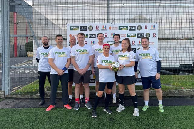 Some of the participants set to take part in this year's second Harrogate Soccer Aid event, which Harrogate BID is running to raise funds for its colleague David Simister. (Picture contributed)