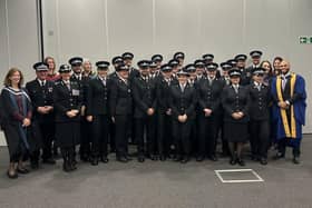 The 29 newly qualified police constables at their graduation ceremony in Harrogate