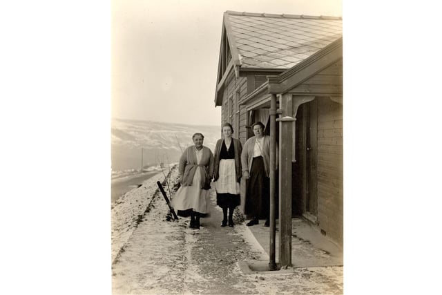 Workers at the D-hostel at Scar Village. Pictured above: Grandma Burton, Auntie Amy Cox and Mary Venables.