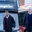 Prime Minister Rishi Sunak with Harrogate and Knaresborough MP Andrew Jones during a visit to Harrogate Bus Depot earlier this year. (Picture contributed)