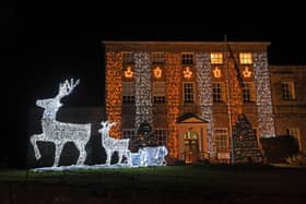 A Christmas lights display in Knaresborough