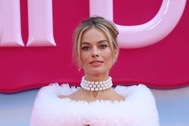 Margot Robbie attends the European premiere of 'Barbie' at Cineworld Leicester Square on July 12, 2023 in London (Photo by Lia Toby/Getty Images for Warner Bros.)
