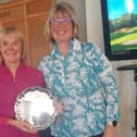 Amanda Dunn, winner of Pannal GC's Ladies Winter Trophy 2024, with Ladies' captain Clare Davies. Picture: Submitted