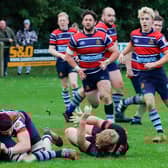 Ripon RUFC on the attack during Saturday's comprehensive Yorkshire Two win over Ossett at Mallorie Park. Picture: Mandy Errington Photography
