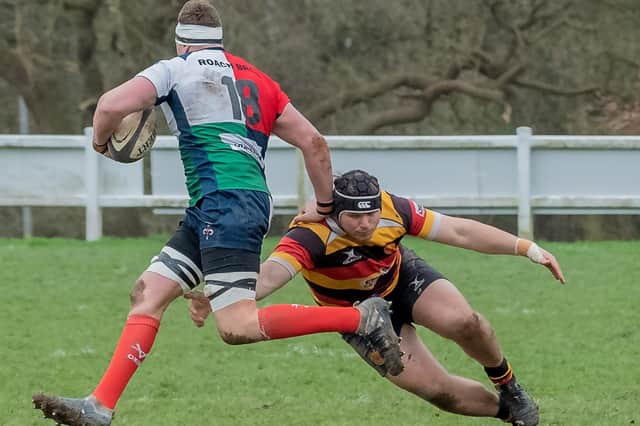 Already-relegated Harrogate RUFC were well-beaten on home soil by high-flying Hull Ionians. Pictures: Richard Bown