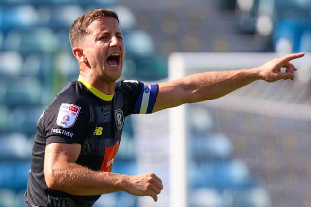 Josh Falkingham and his Harrogate Town team-mates entertain Salford City on Saturday afternoon aiming to record what would be just their third League Two victory in nine outings this term. Picture: Matt Kirkham