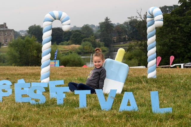 Ruby Longstaff (aged 4) from Thirsk enjoying herself at the festival