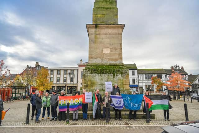 Ripon demonstrators silent stand in support of cease-fire in Ripon.