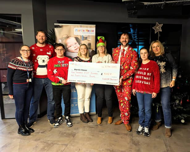 The team at Claritas Solutions, a leading provider of IT solutions based in Wetherby, took on Martin House Children’s Hospice as their charity of the year last January. (Picture contributed)