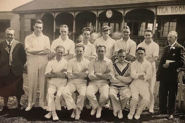 From the archives - Harrogate Cricket Club's line-up in the golden days of 1930 with Bob Morphet pictured front row, second left. (Picture contributed)